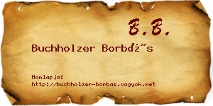 Buchholzer Borbás névjegykártya